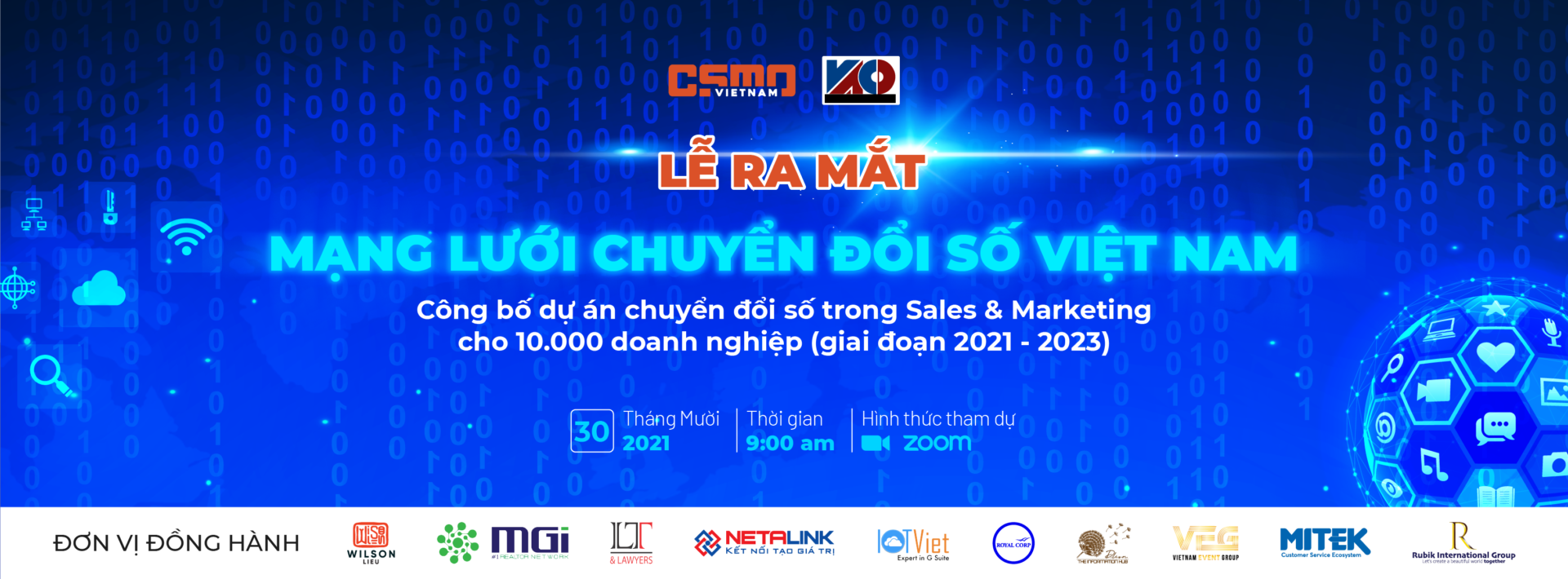 Ra mắt Mạng lưới chuyển đổi số Việt Nam (DTN) và  Chương trình đồng hành cùng 10.000 Doanh nghiệp chuyển đổi số trong Sales & Marketing