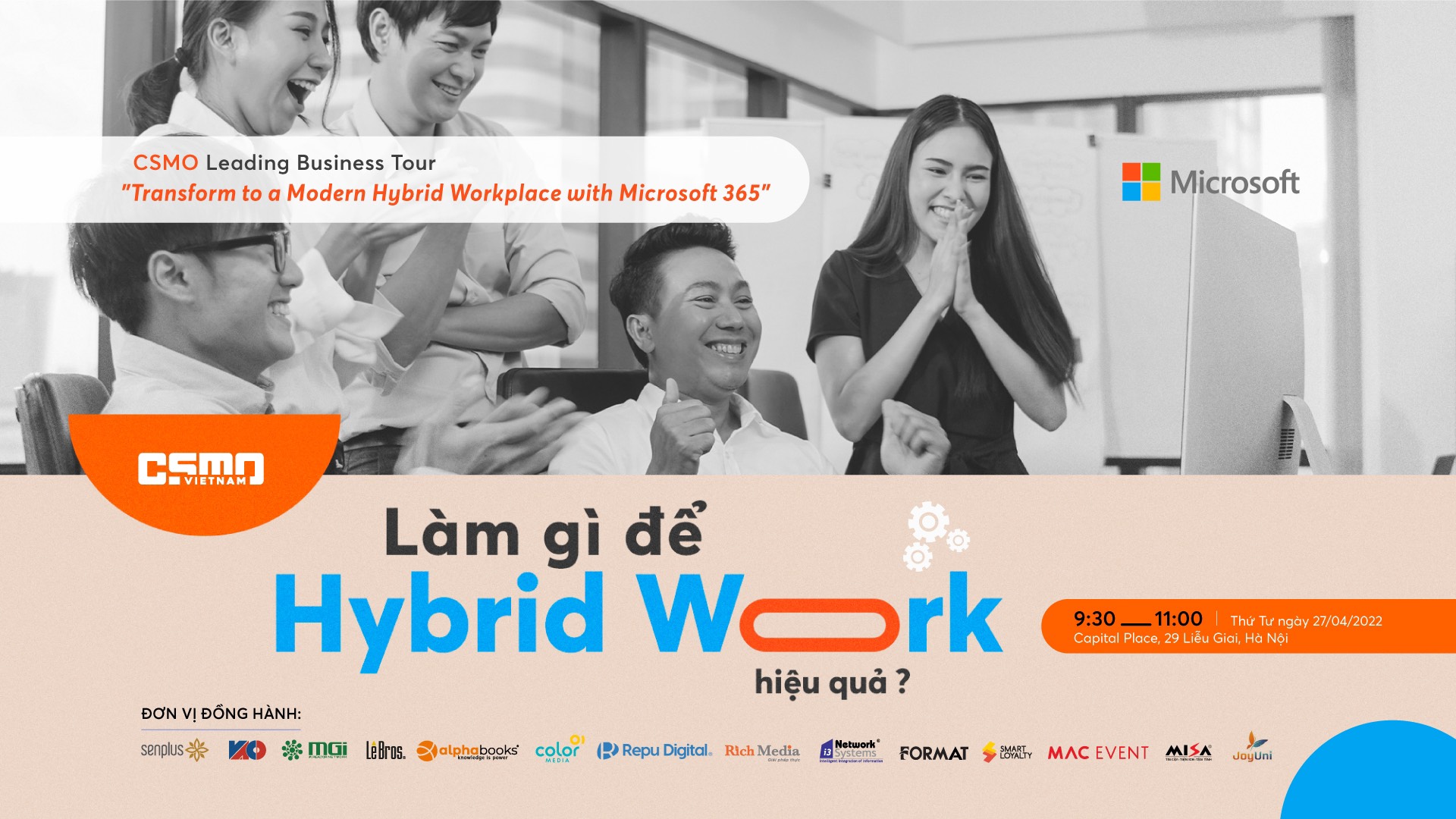 CSMO Leading Business Tour: Transform to a modern hybrid workplace with Microsoft 365 – Làm gì để Hybrid work hiệu quả?