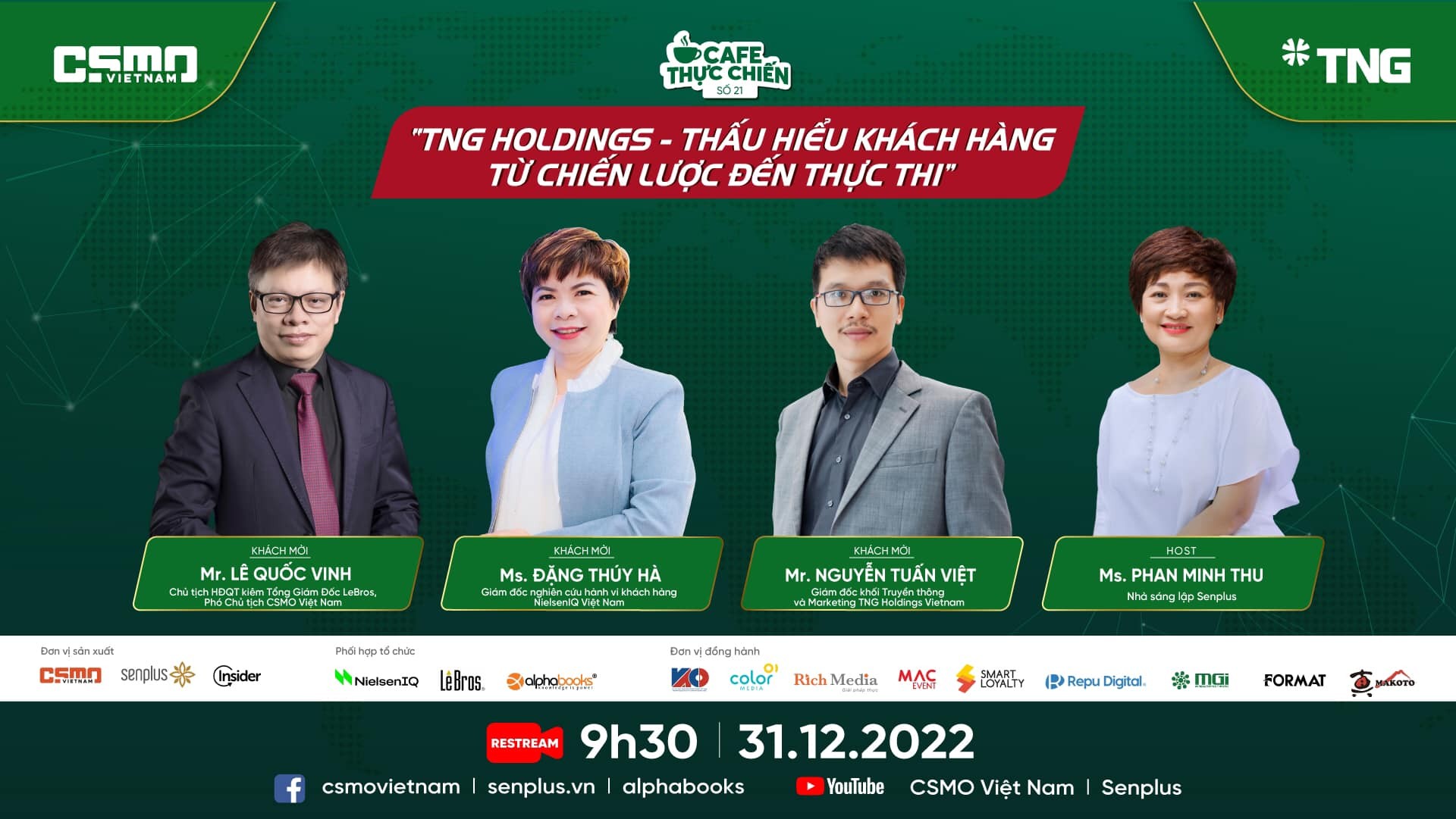 Cafe thực chiến: TNG Holdings – Thấu hiểu khách hàng – Từ chiến lược đến thực thi