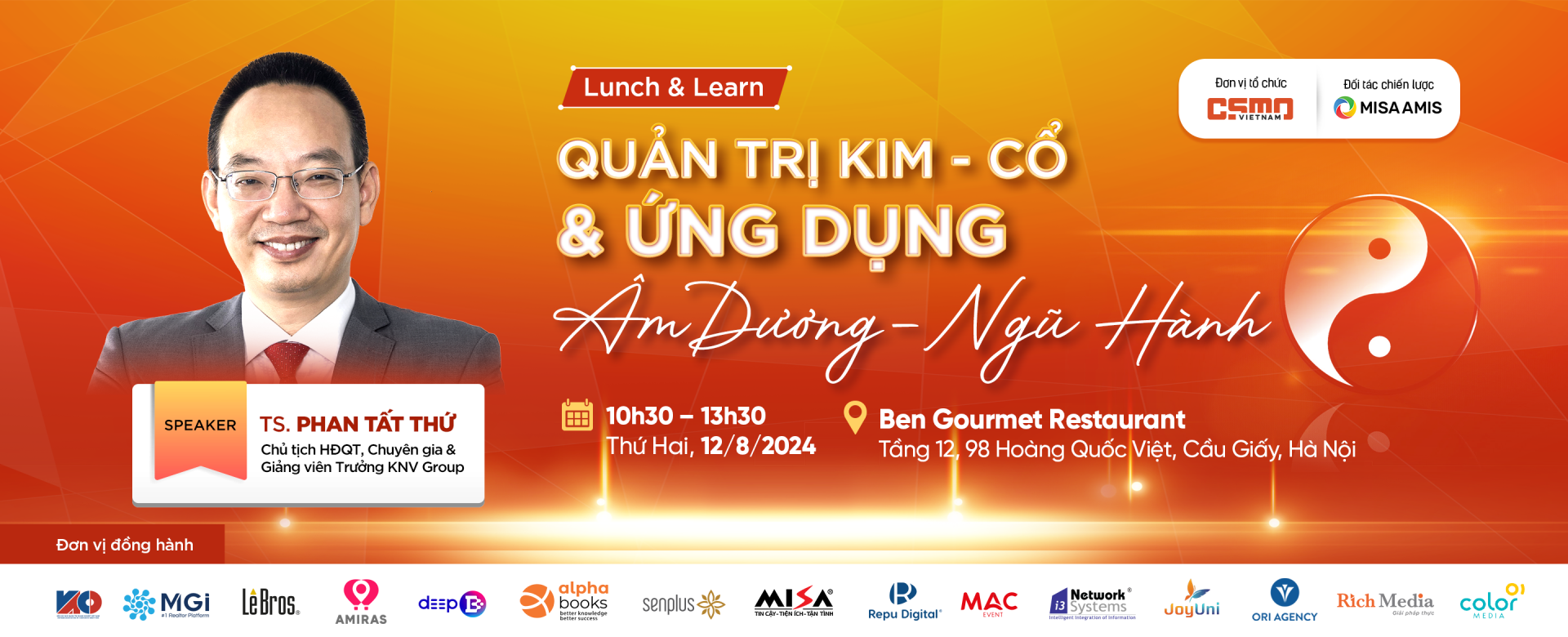CSMO Lunch&Learn: Quản trị Kim – Cổ & Ứng dụng  Âm dương – Ngũ hành Copy