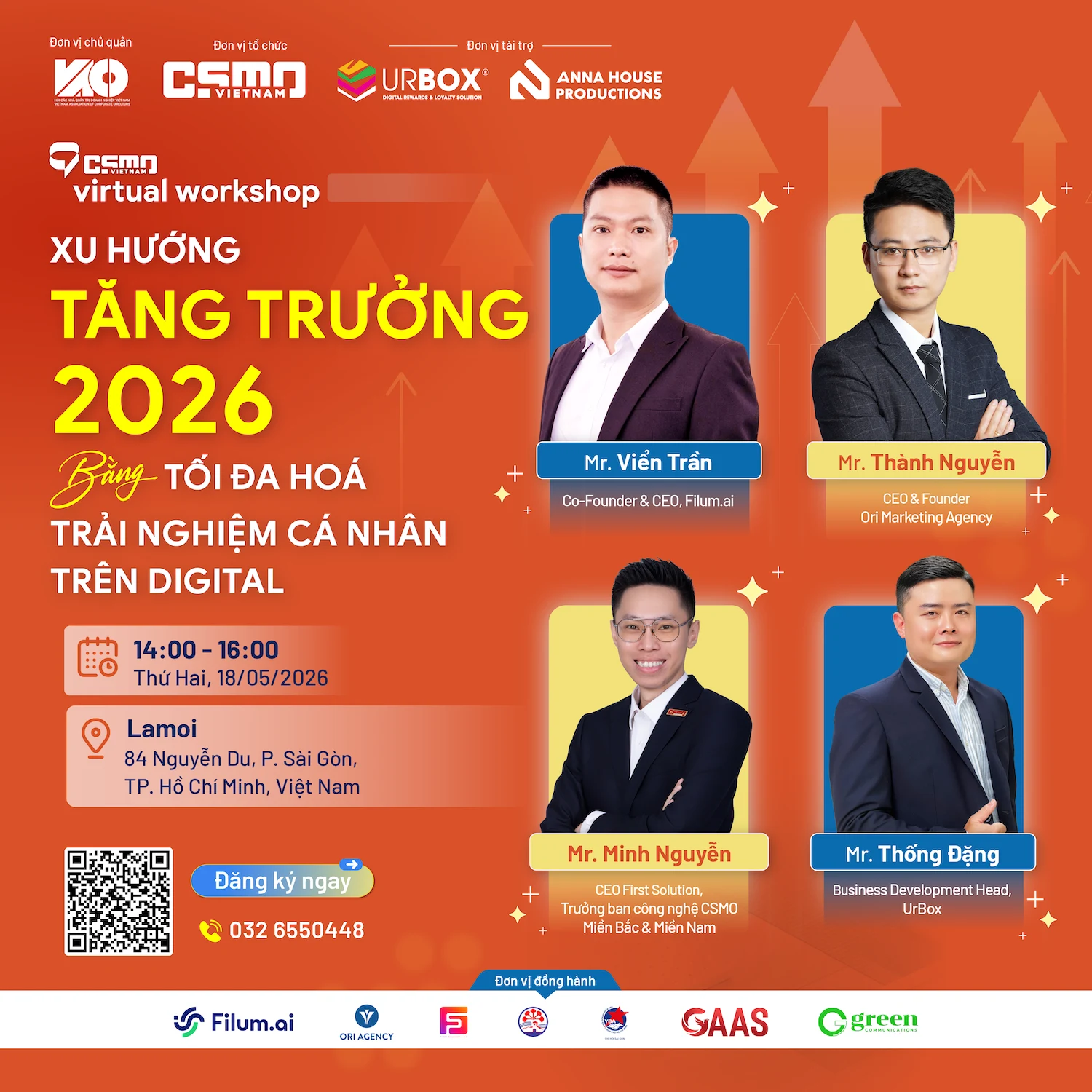 [CSMO VIRTUAL WORKSHOP] XU HƯỚNG TĂNG TRƯỞNG DOANH THU 2026: TỐI ĐA HOÁ TRẢI NGHIỆM CÁ NHÂN TRÊN DIGITAL