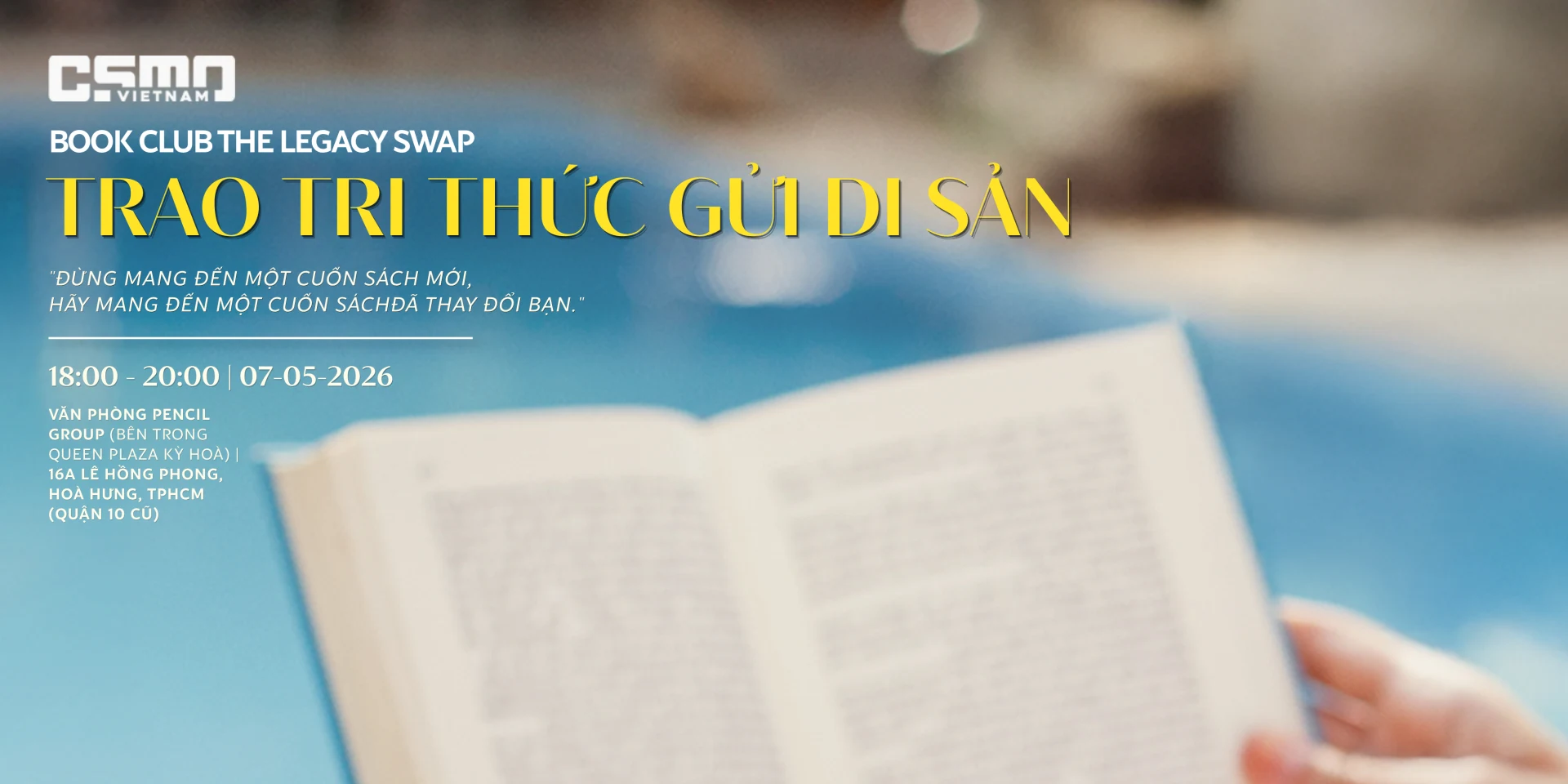 [CSMO BOOK CLUB] THE LEGACY SWAP: KHI TRI THỨC TRỞ THÀNH DI SẢN